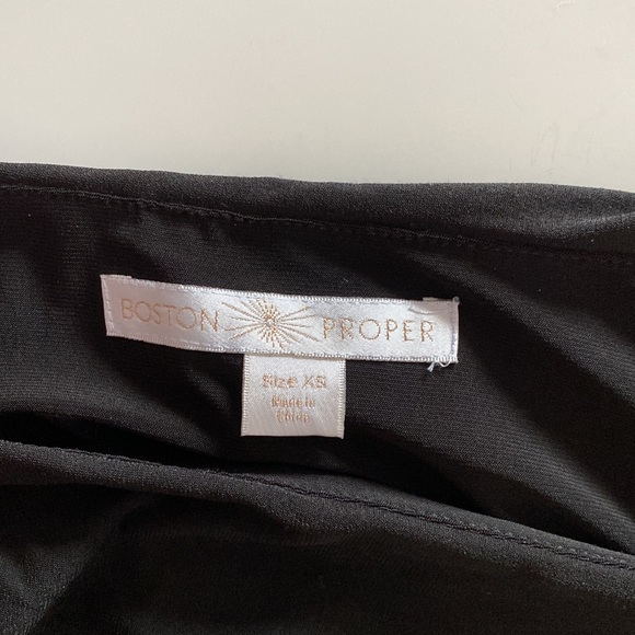 Boston Proper XS Black Dress With Gold Details and Slits on the Arms - Picture 2 of 7